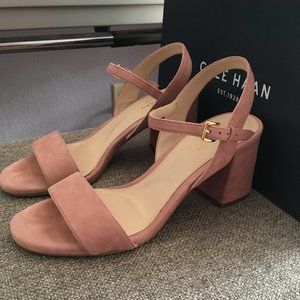*NEW* Cole Haan Josie Block Heel Sandal, Size 5.5, Burlwood Suede